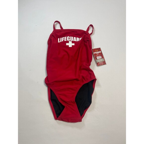 LIFEGUARD Officially Licensed Swimsuit Red Size 32 (Medium) New With Tag - Picture 4 of 6